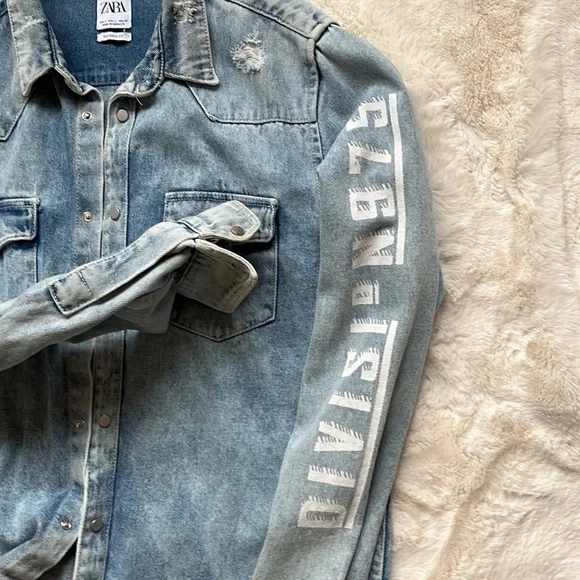 ZARA jean jacket, Relaxed fit, size L - Picture 4 of 7